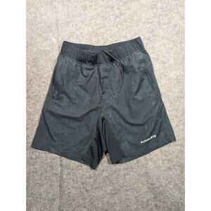 Alphalete Shorts Mens Medium Gray 7" Gym Drawstring Stretch Training Active